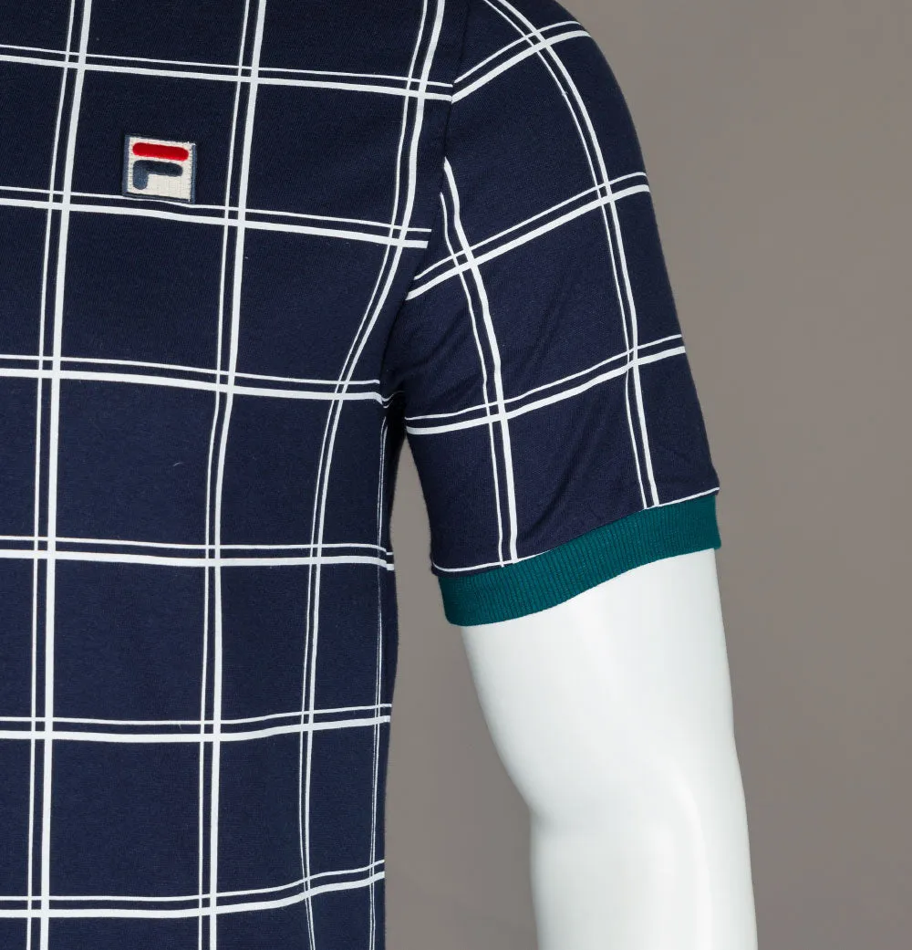 Fila Vintage Slate Ringer T-Shirt Navy
