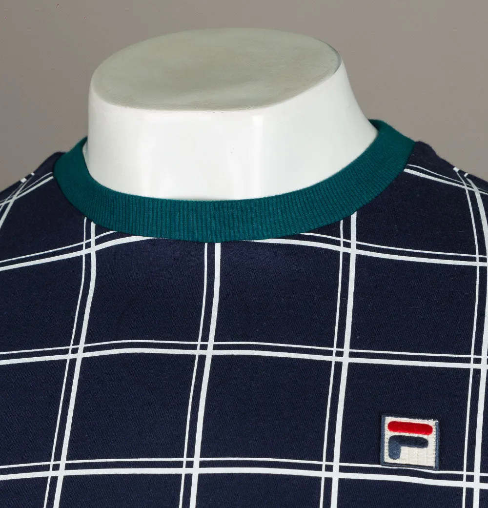 Fila Vintage Slate Ringer T-Shirt Navy
