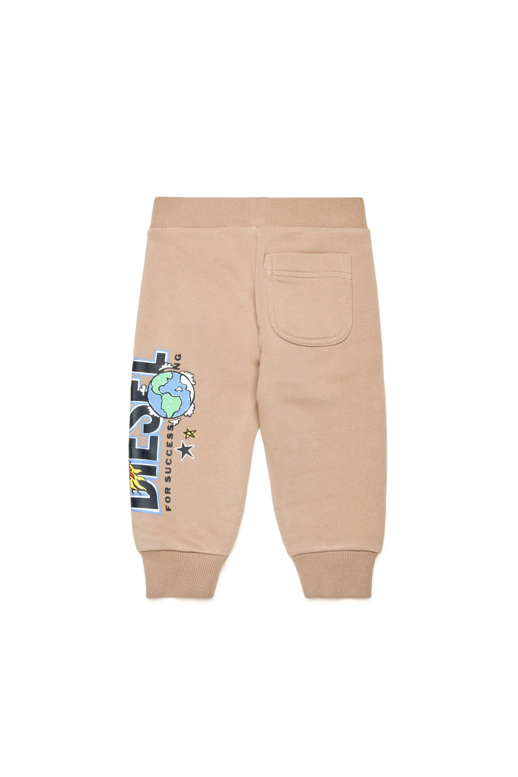Fleece jogger trousers with funny graphic