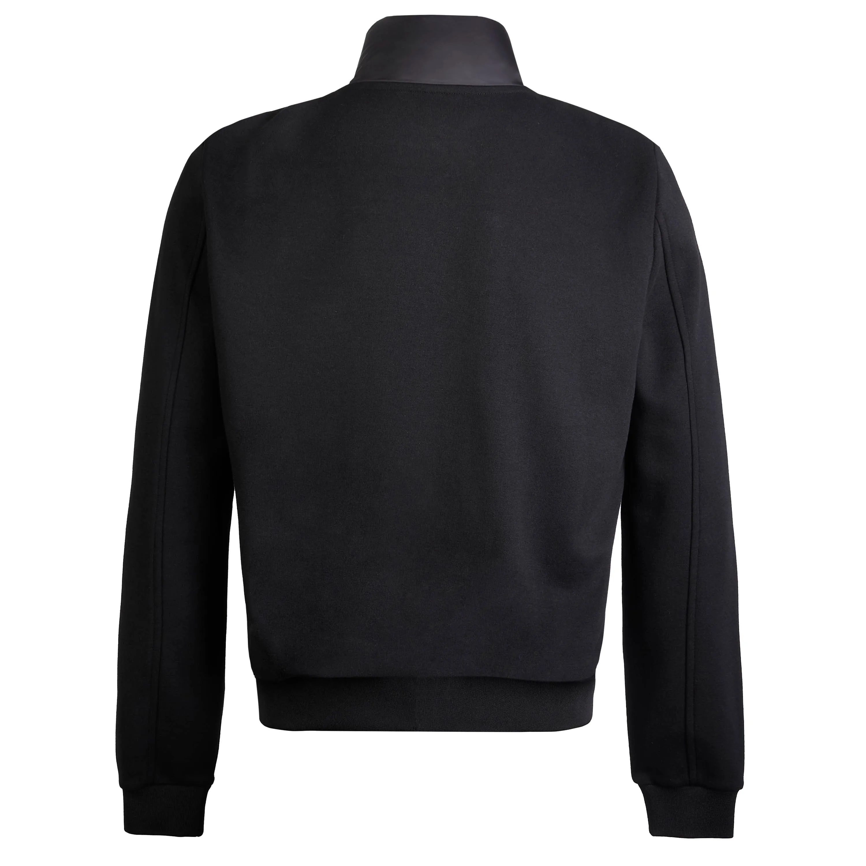 FUNNEL NECK PANEL JACKET BLACK