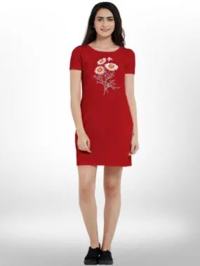 Good Quality Printed Short Sleeve Long T-shirt For Women's