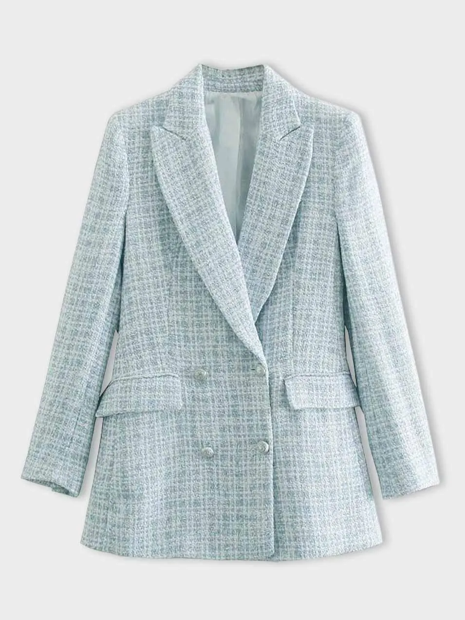 Greta | Geruite tweed blazer