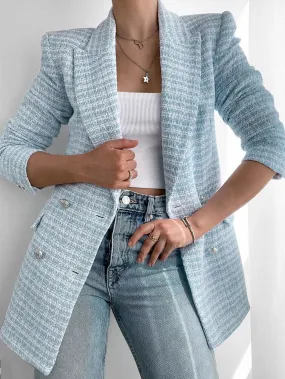 Greta | Geruite tweed blazer
