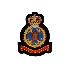 Hand Embroidered Heraldic Blazer Badge Crest With Gold & Silver Bullion Wire - BB025 (YY)