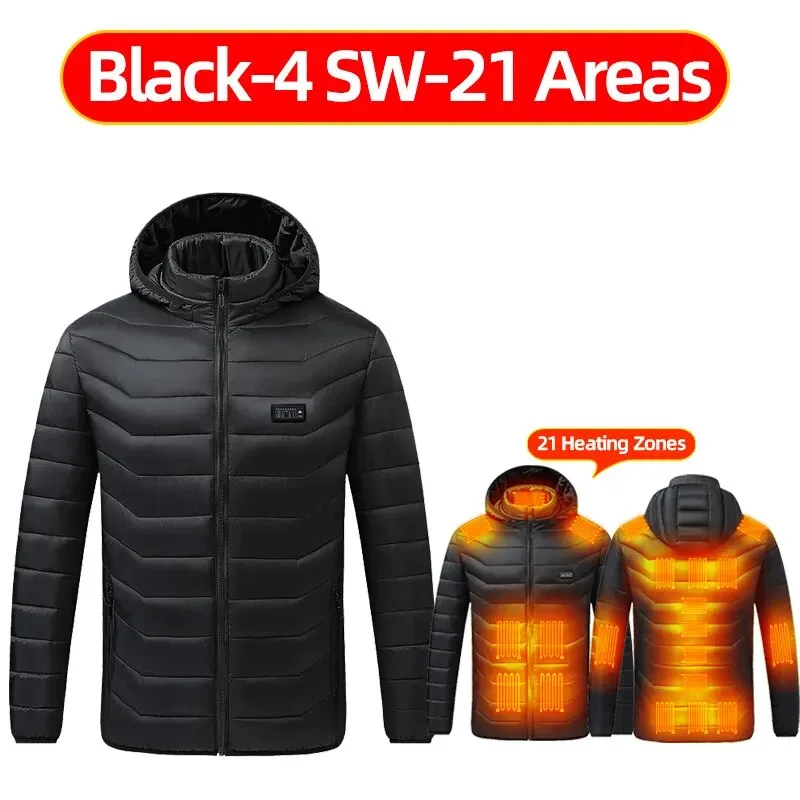 Heated Jackets For Men And Women Usb Electric Heated Hoodie Winter Heating Clothing Warming Hunting Coat Rechargeable