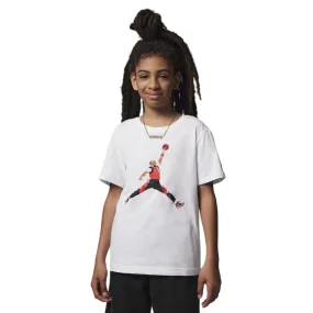 Jordan maglietta manica corta con stampa Jumpman per ragazzi Watercolor 95C900-001 bianco