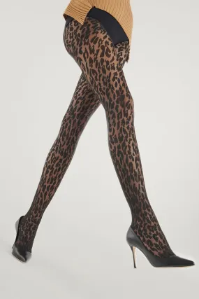 Josey Tights | Black/Black Leo Design