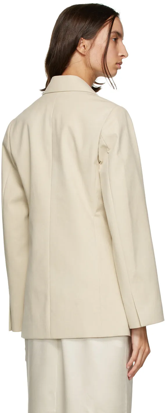 Julia Jentzsch Off-White Faux-Suede Yavier Blazer