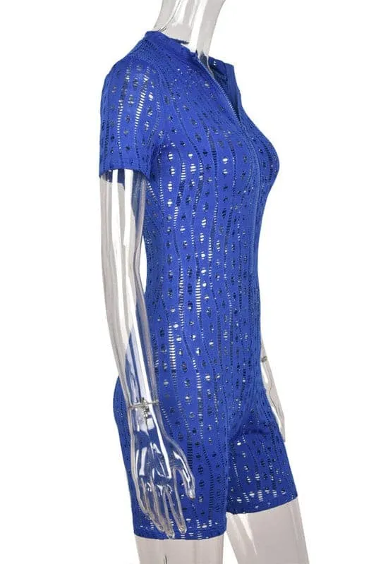 JY369 Ripped Holes See Though Rompers