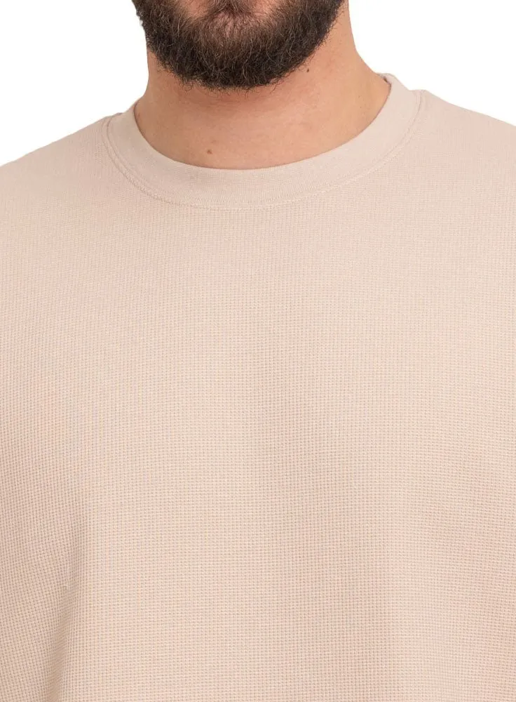 Latte V- Squares O.S Round T-Shirt