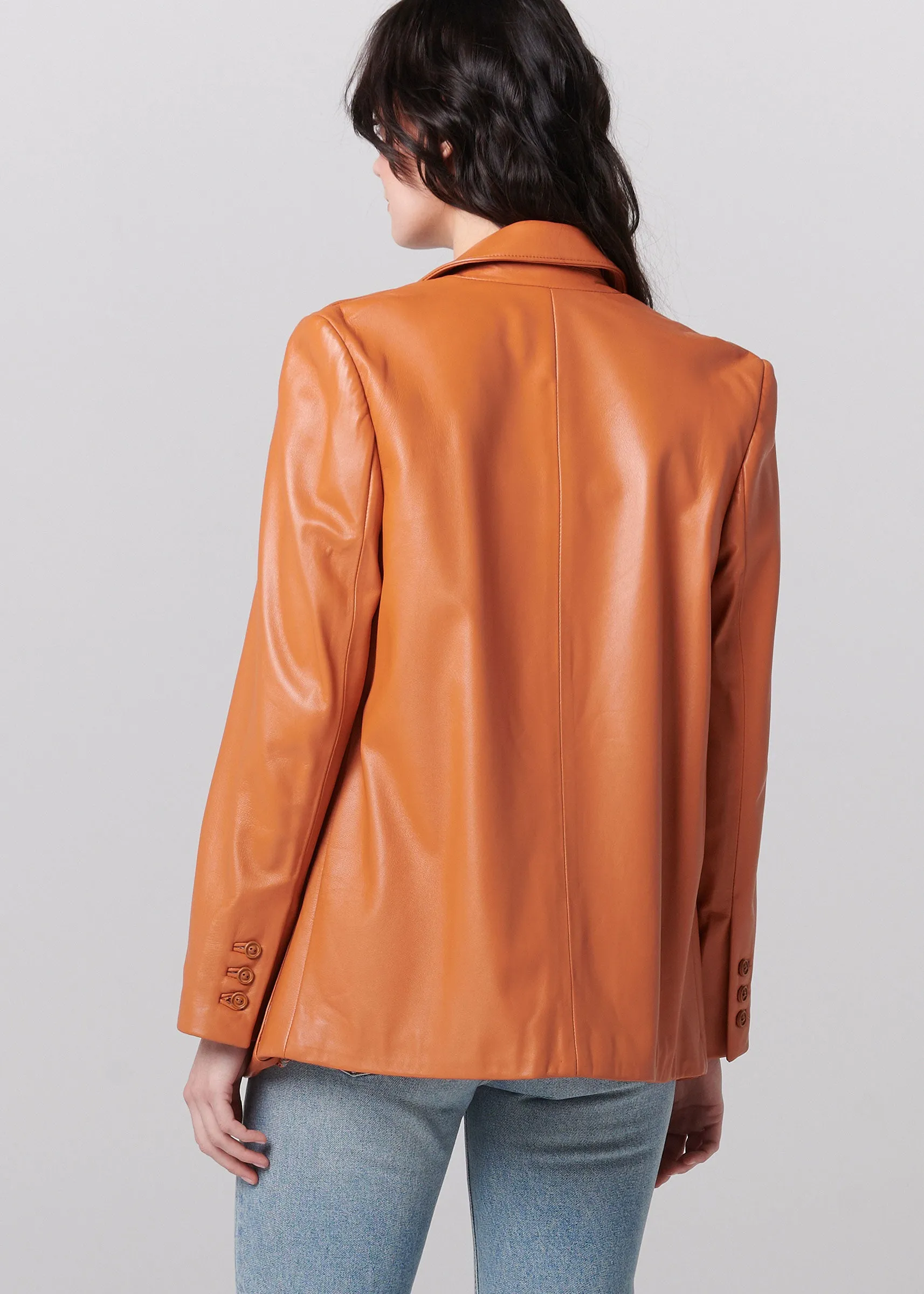 Leanette Leather Blazer