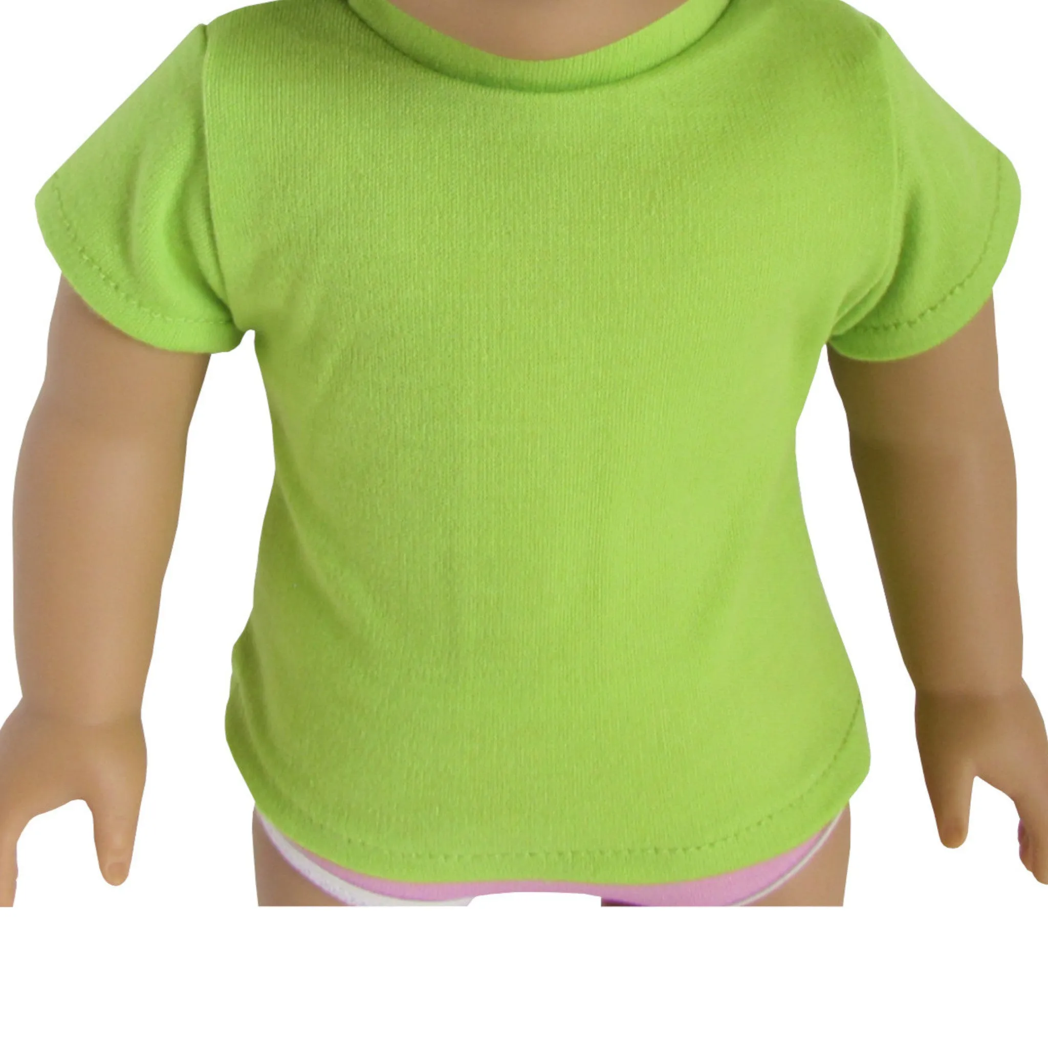 Lime Green T-Shirt for 18-inch Dolls