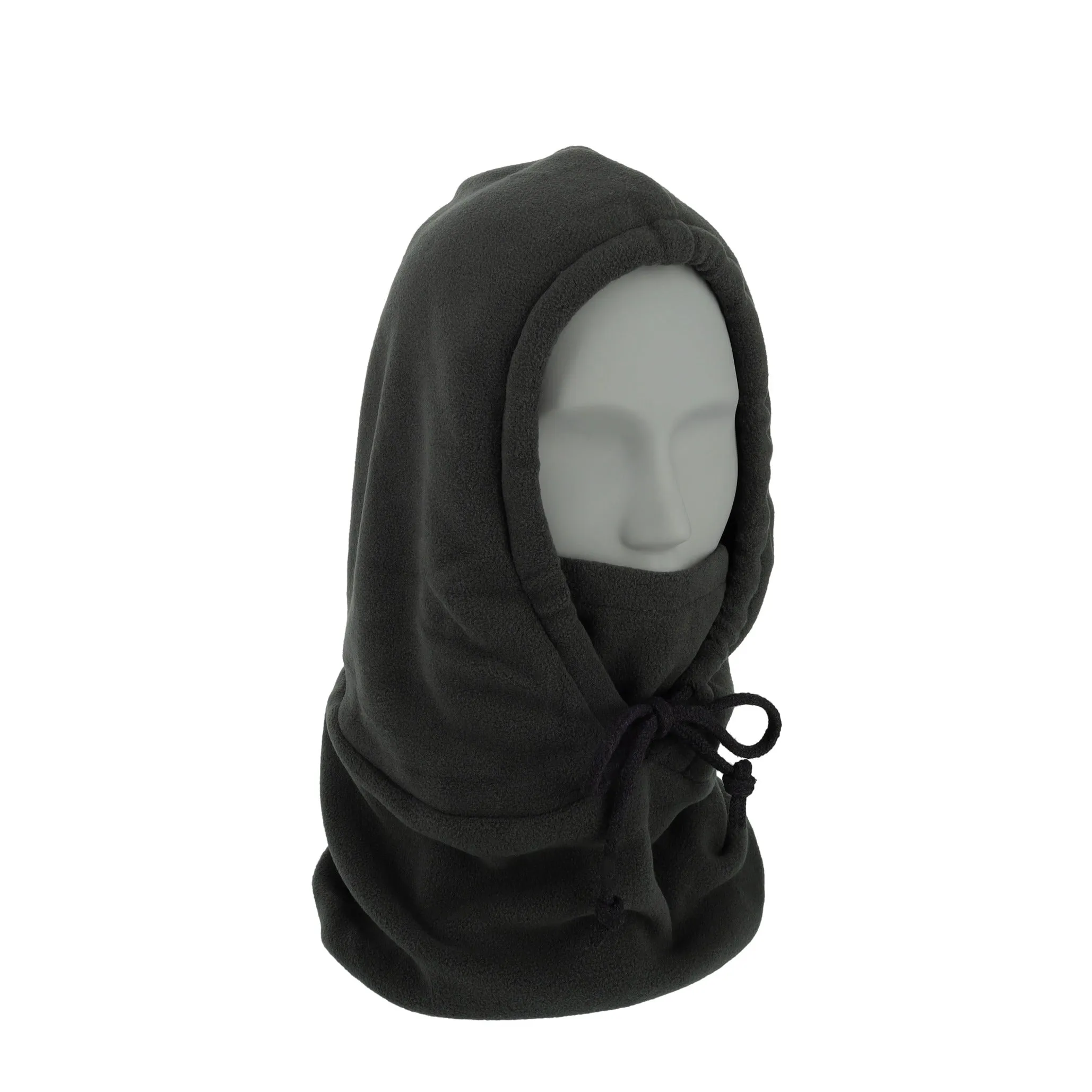 Lined Fleece Ski Balaclava Motorcycle Neck Warmer Cold   UV Face Protection Mask - Dark Gray
