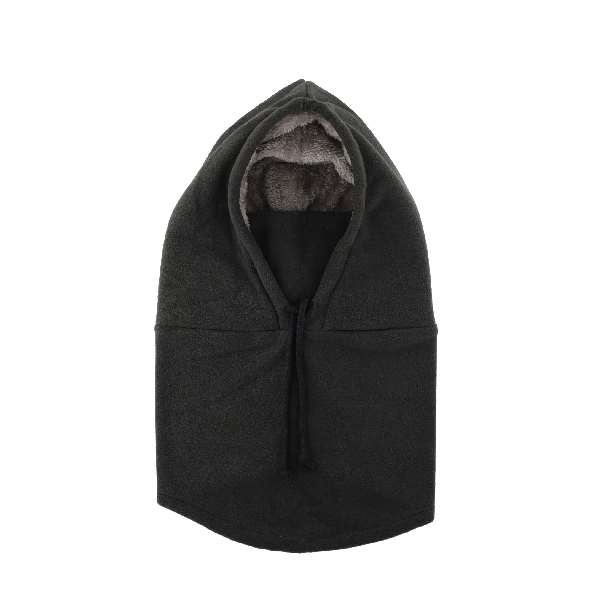 Lined Fleece Ski Balaclava Motorcycle Neck Warmer Cold   UV Face Protection Mask - Dark Gray