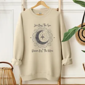 Live By The Sun Dream By The Moon Shirt, Celestial Tee, Mystical Shirt, Moon Shirt, Sun Shirt, Moon Lover Tee, Boho Star Sweatshirt