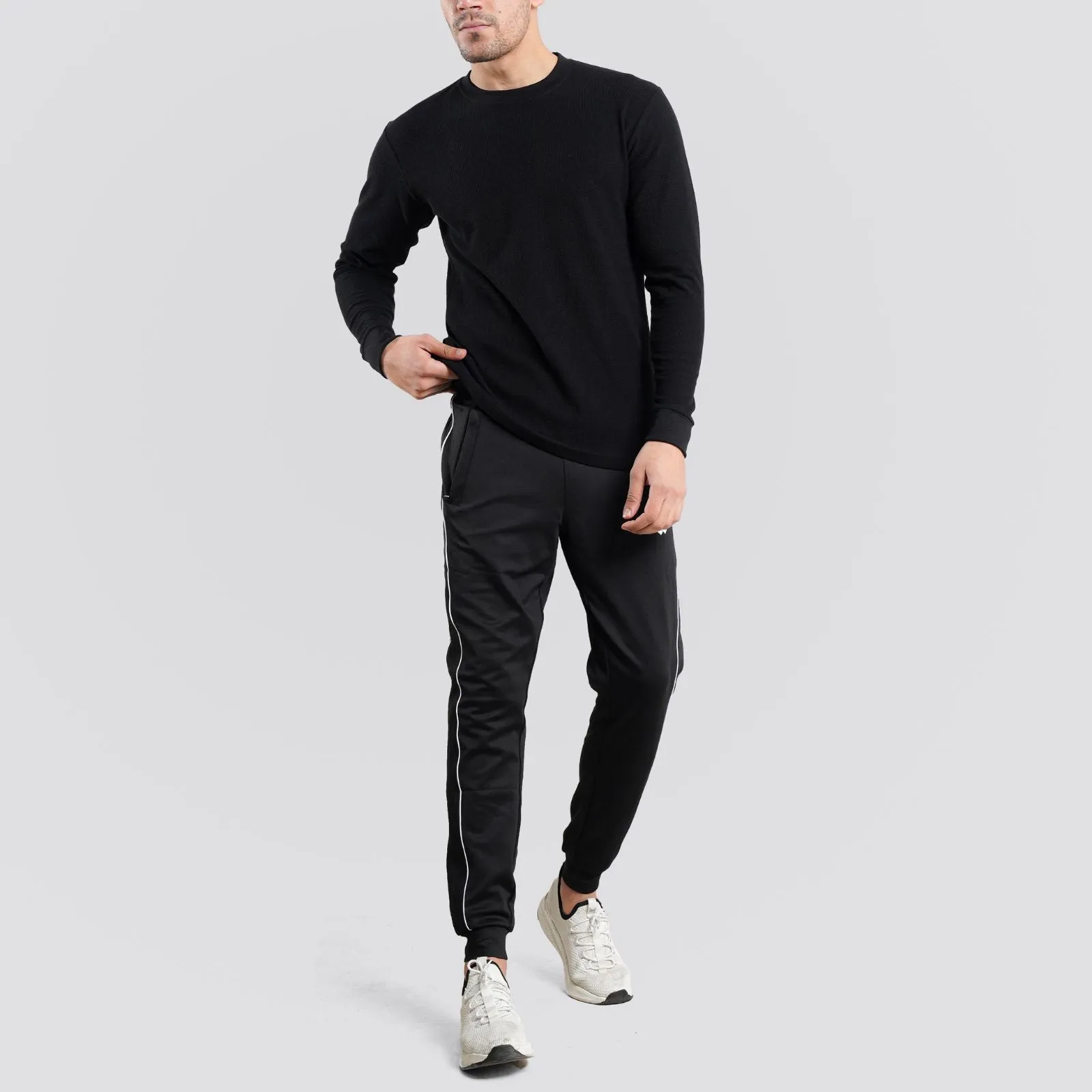 Long Sleeves Mini Thermal Black Tee Shirt |  Pack of 6, 12, 24 and 48.