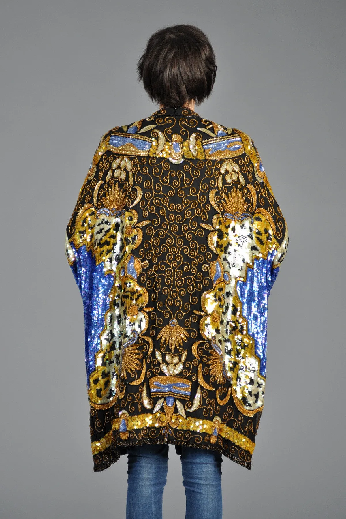 Luxe Baroque Sequin Leopard Trophy Jacket