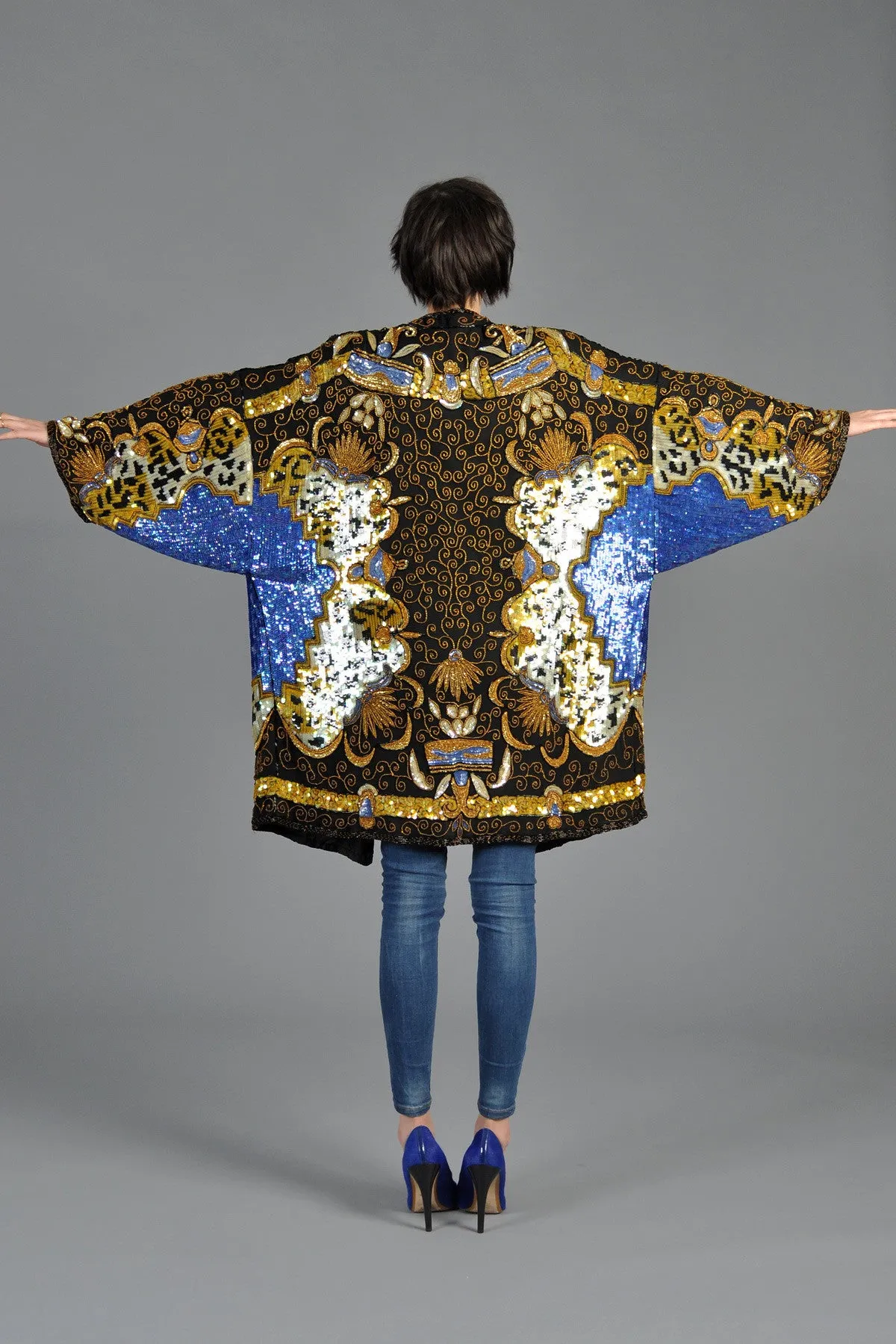 Luxe Baroque Sequin Leopard Trophy Jacket