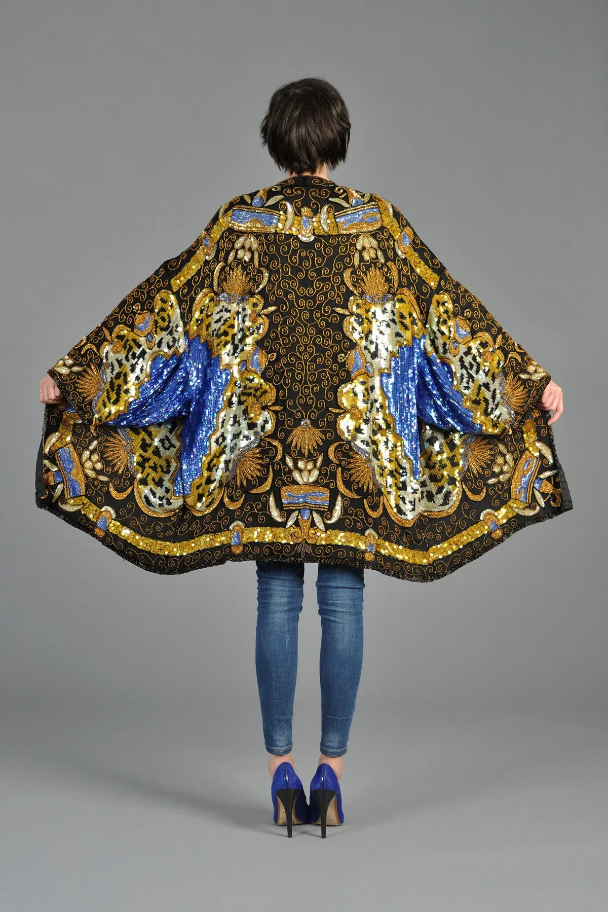Luxe Baroque Sequin Leopard Trophy Jacket