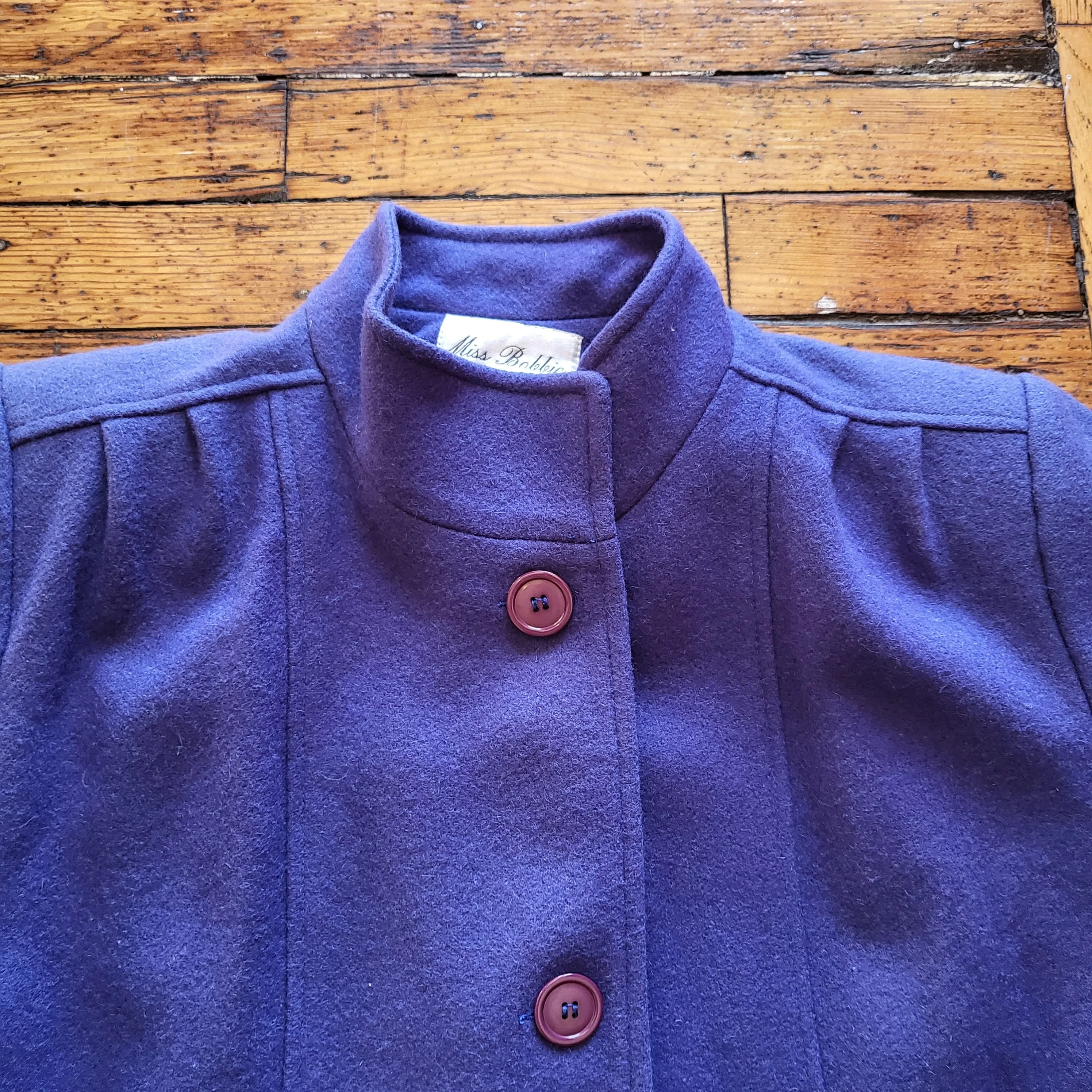 Miss Bobbie Vintage 1960s Wool Coat Blue