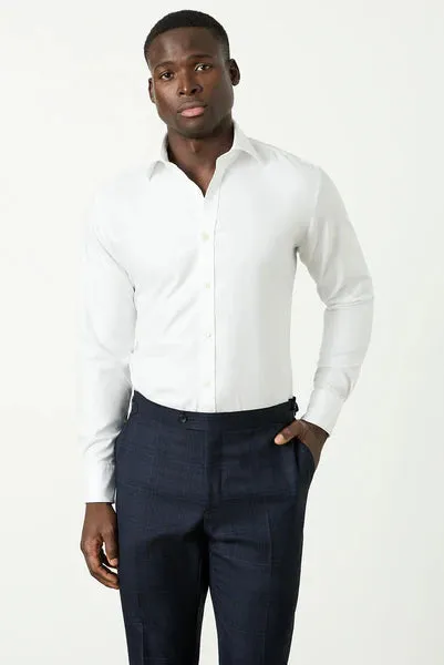 M.J. Bale - Copley Long Sleeve Oxford Business Shirt - White