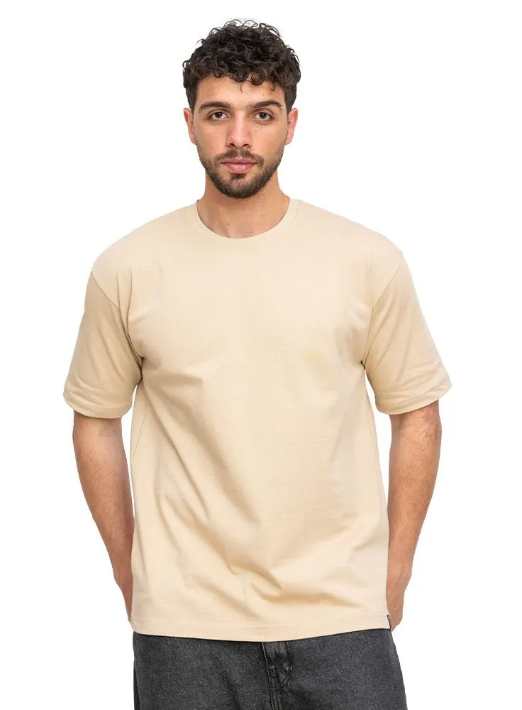 Mocha Over Size Round T-Shirt