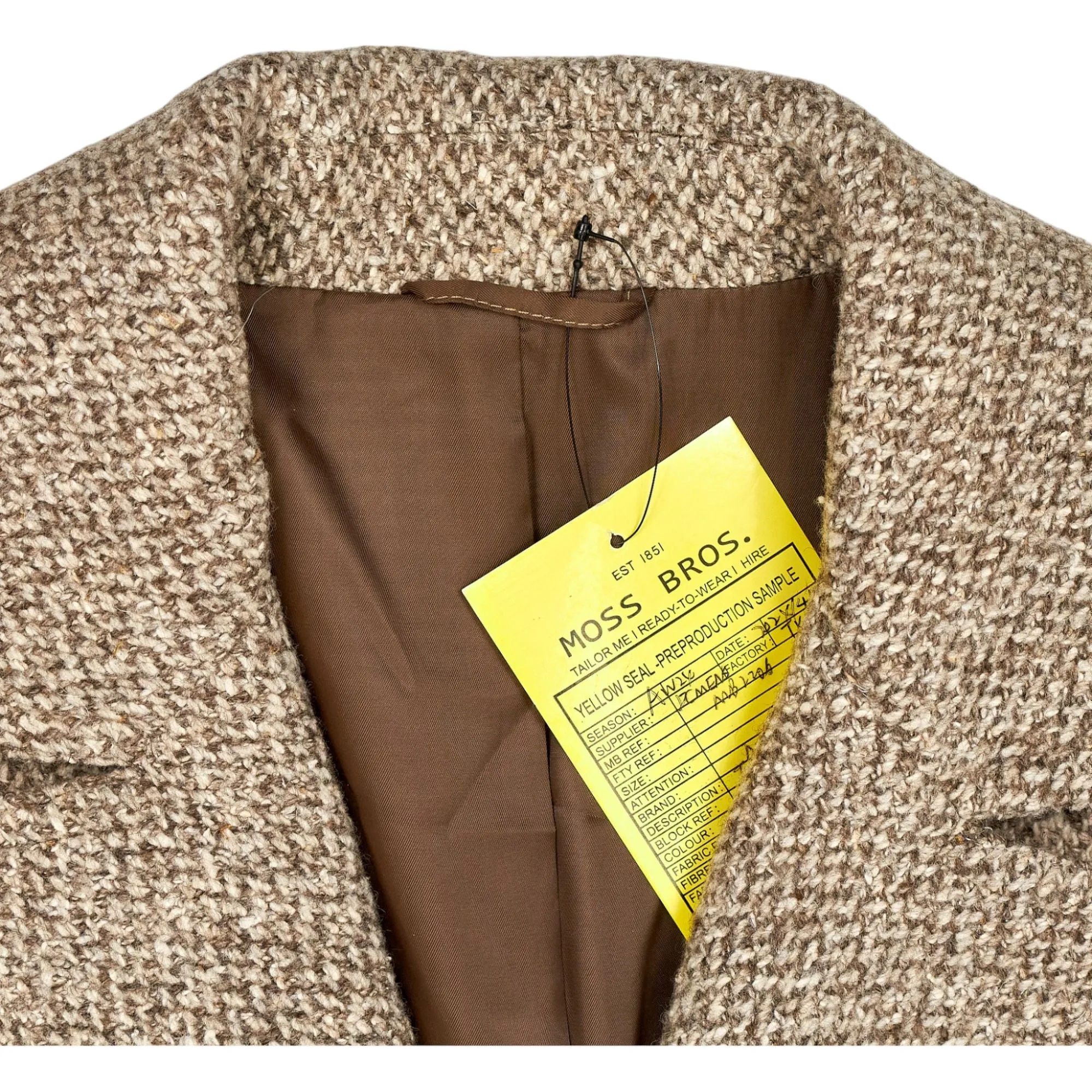 Moss Bros Tweed Pea Coat