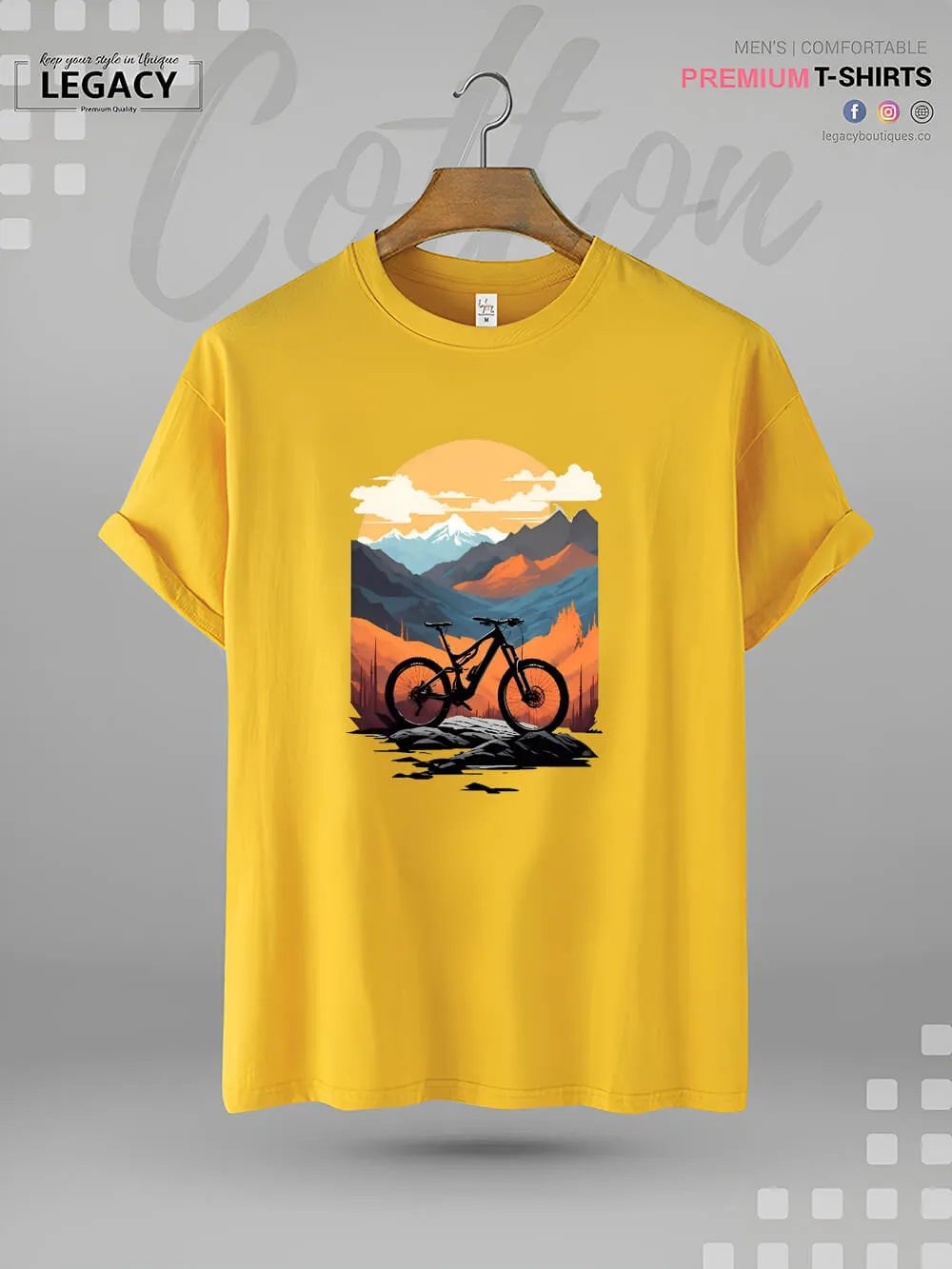 Mountain Bicycle MTB Graphic Printed High Quality In Cheapest Price Men's T-Shirt
