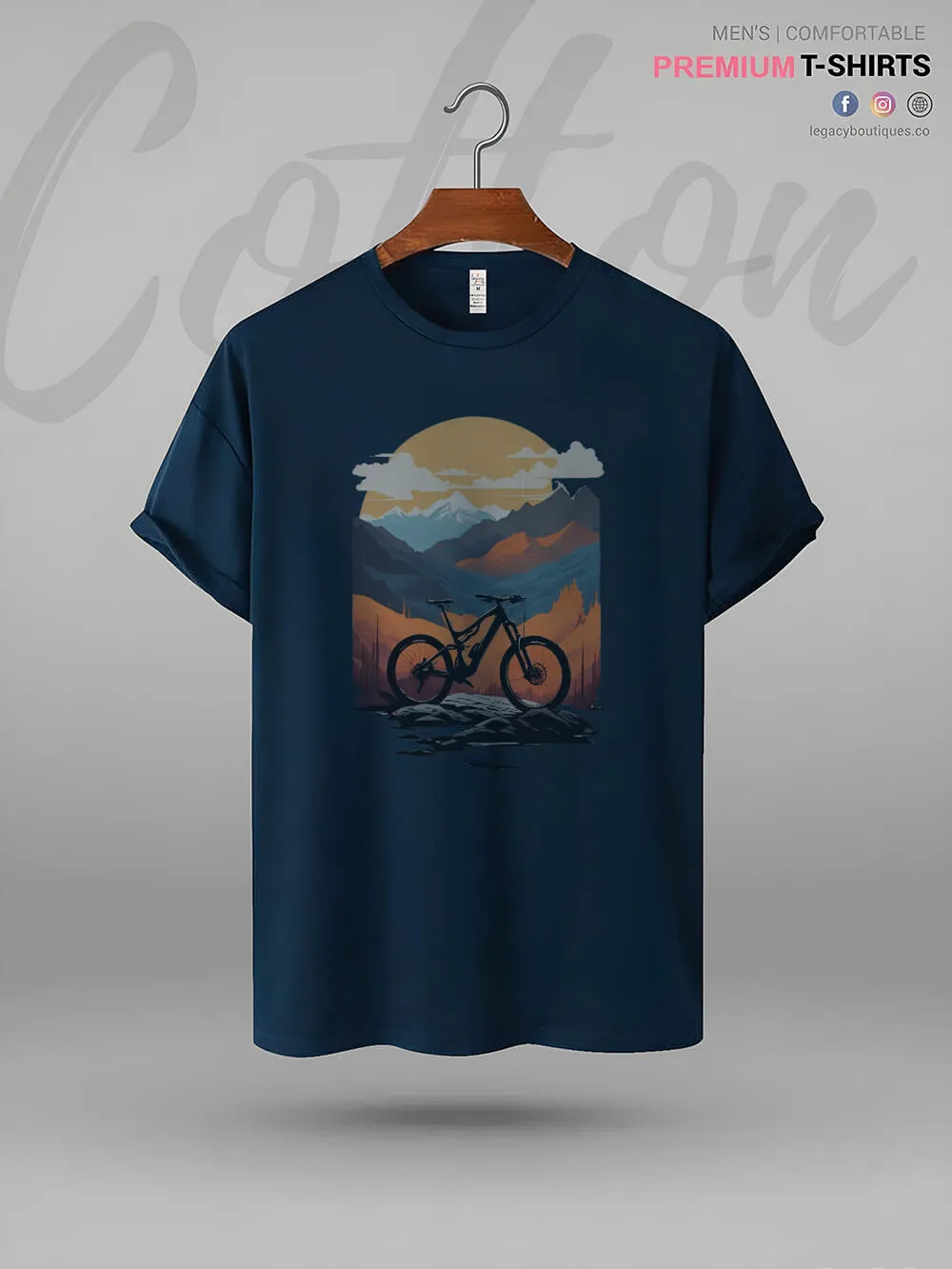 Mountain Bicycle MTB Graphic Printed High Quality In Cheapest Price Men's T-Shirt