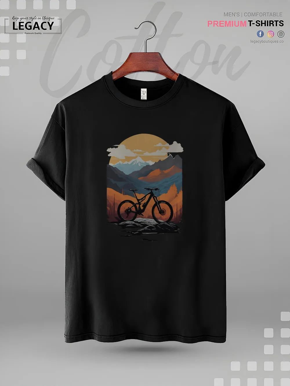 Mountain Bicycle MTB Graphic Printed High Quality In Cheapest Price Men's T-Shirt