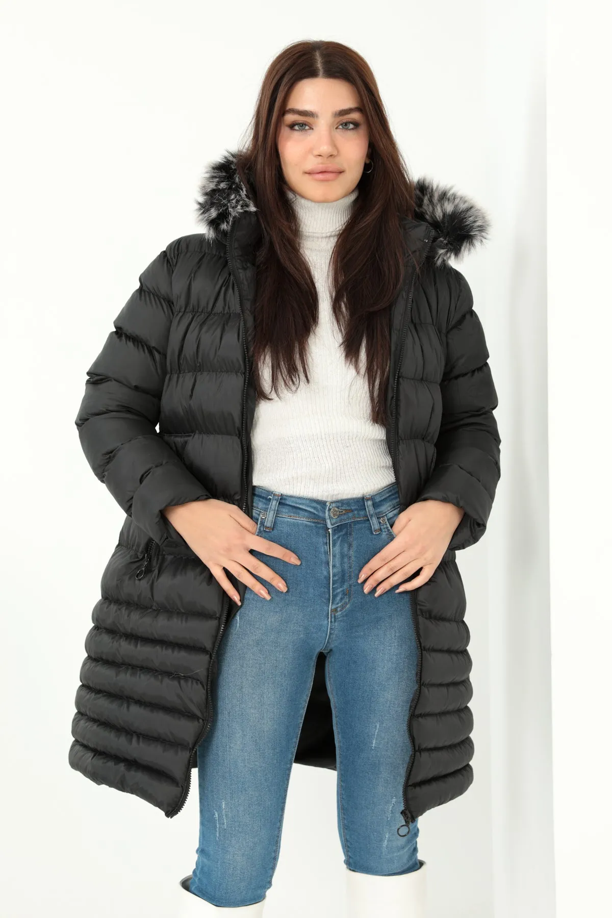 MPL Women's Regular Fit Lined Hooded Comfortable Coat 5010 - Hayes