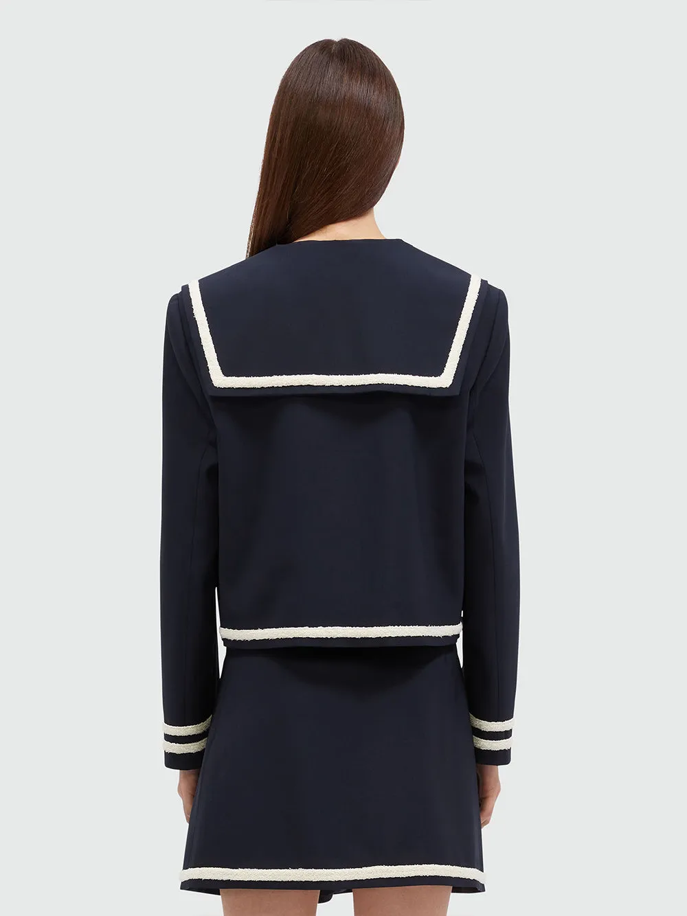 MSGM Tailoring Navy Blue Cool Wool Peacoat (ฺNavy)