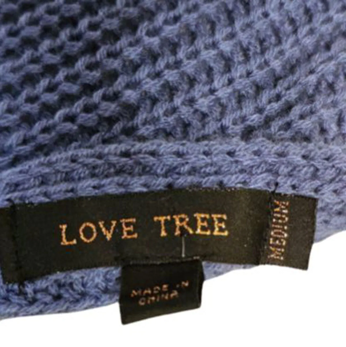 NEW - LOVE TREE SWEATER WITH TWISTED KNOT DEEP V BACK