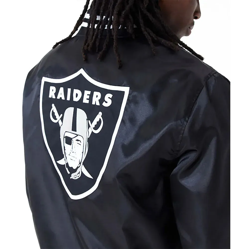 NFL Las Vegas Raiders Black Bomber Satin Jacket