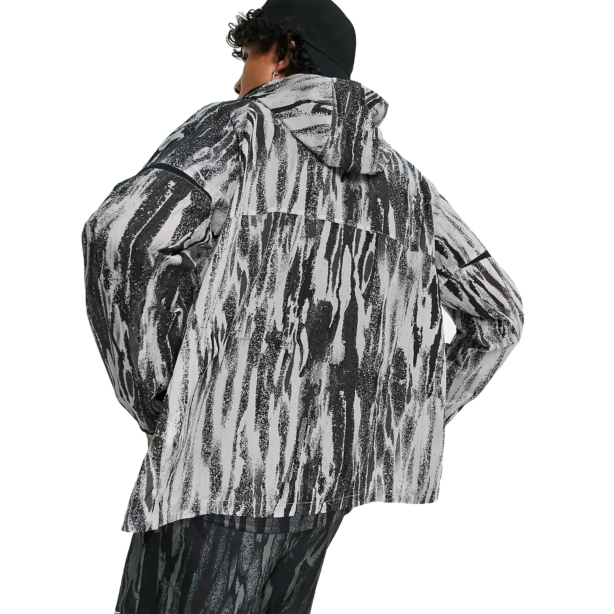 Nike Running Wild Run Zebra Print Grey Windrunner
