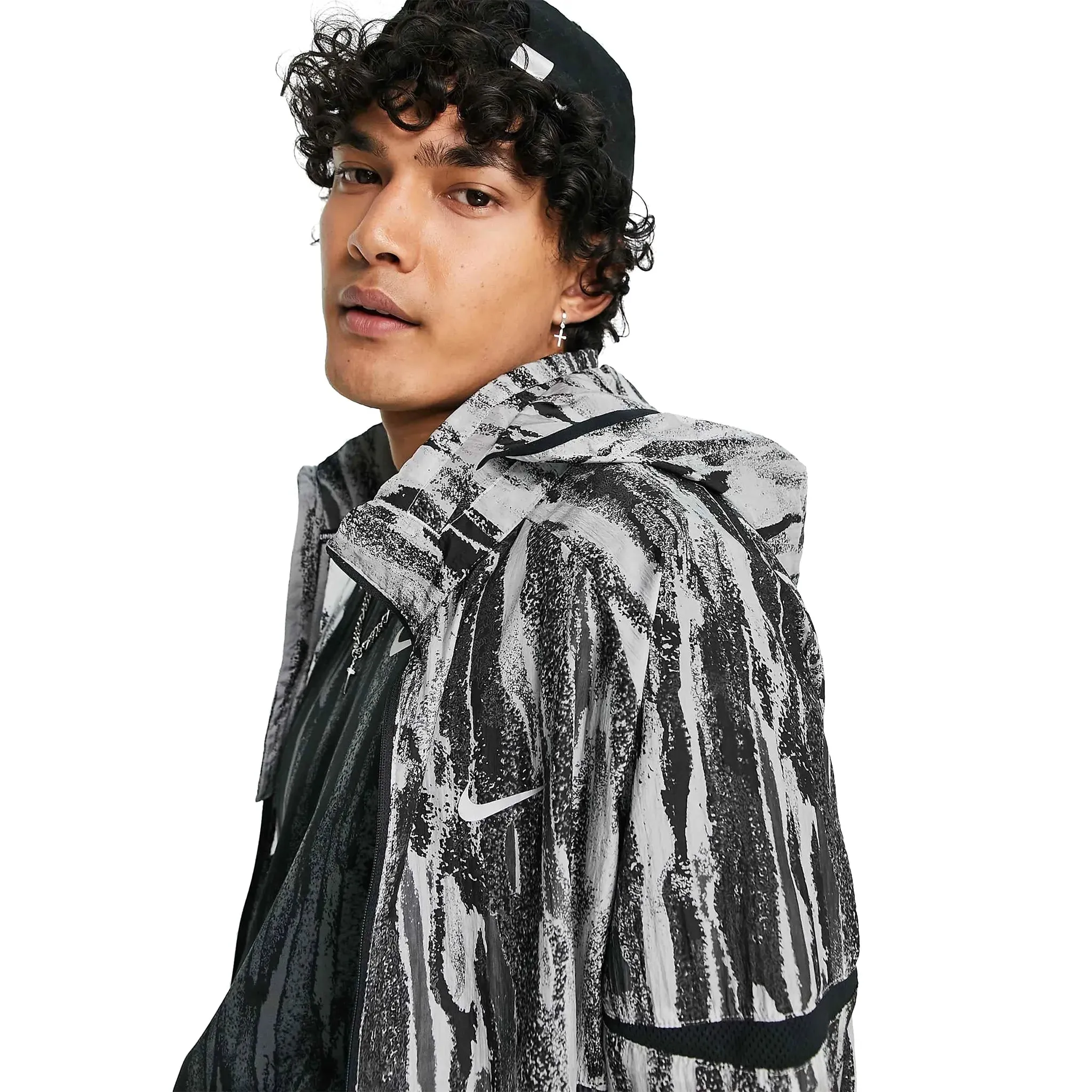 Nike Running Wild Run Zebra Print Grey Windrunner