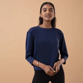Nykd All Day Comfy Cozy Top-NYAT201-Peacoat Navy