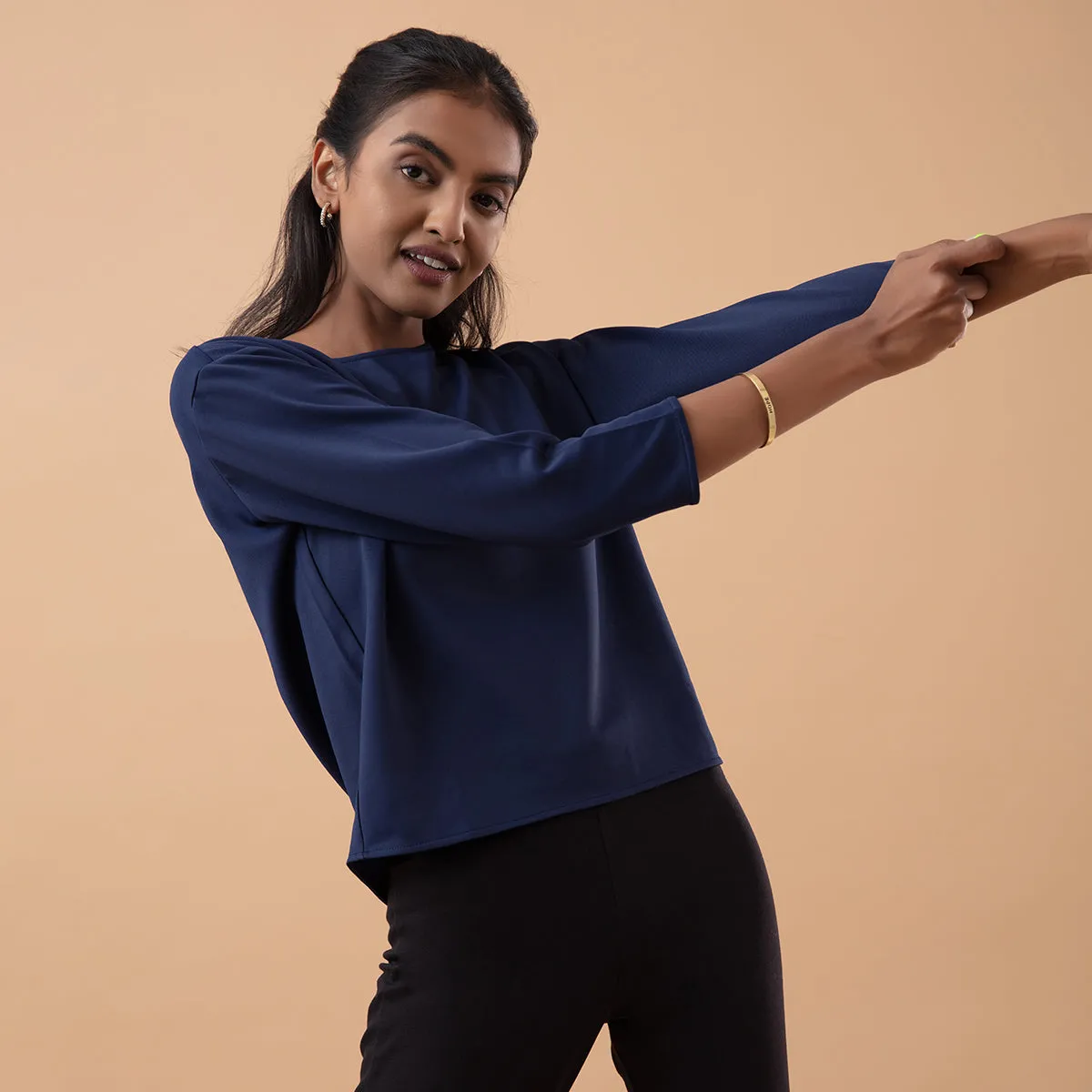 Nykd All Day Comfy Cozy Top-NYAT201-Peacoat Navy