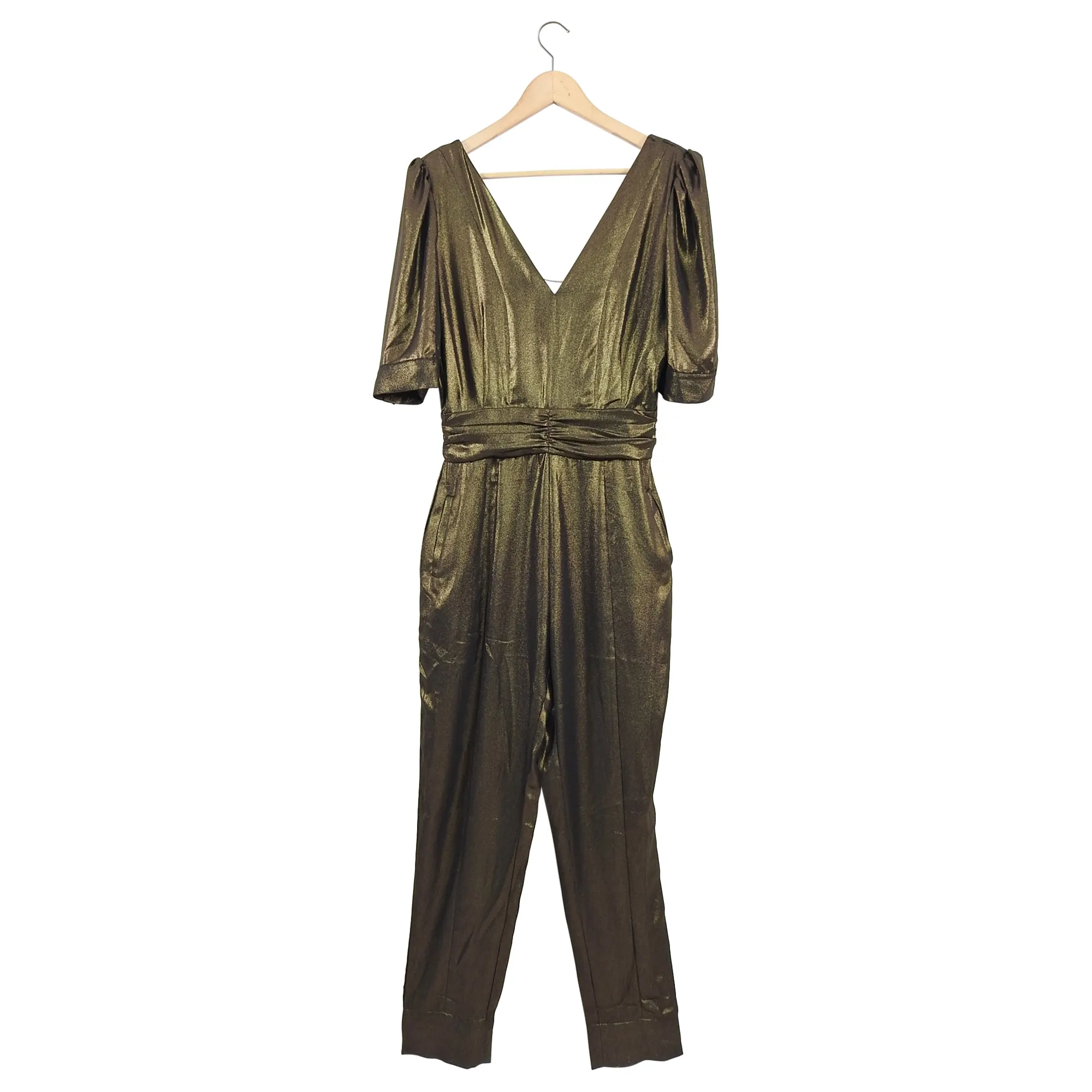 One Teaspoon Bronze Metallic Sofia Jumpsuit - M