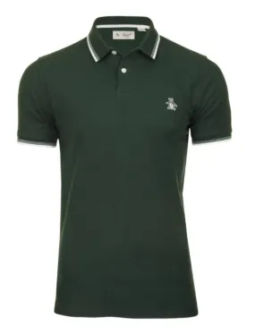 Original Penguin Tipped Pique Polo Shirt - Darkest Spruce