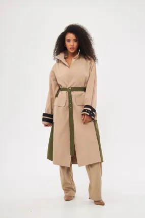 Oversized Solid Coat with Front Pockets
