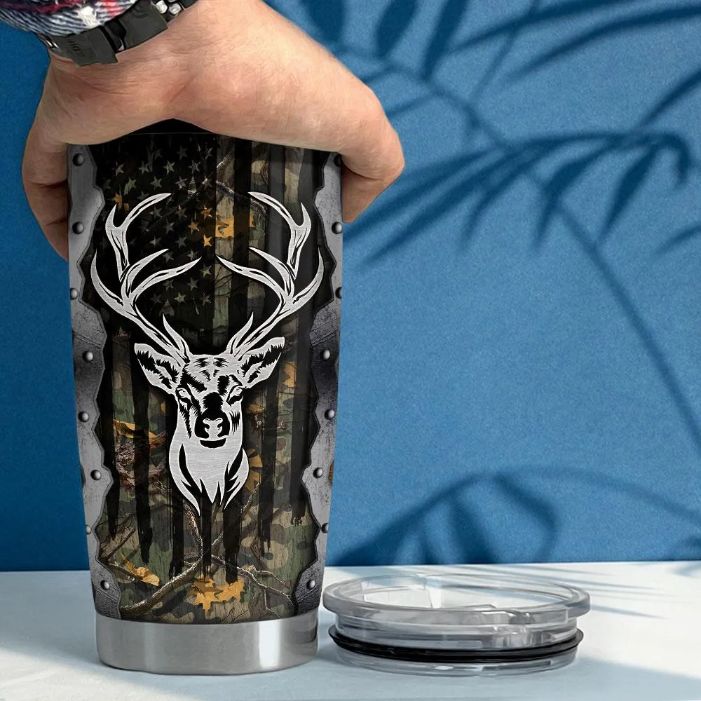 Personalized Deer Tumbler With Customize Name Hunting Deer