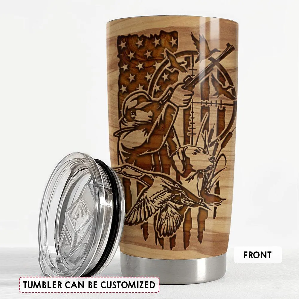 Personalized Duck Hunting Tumbler With Customize Name