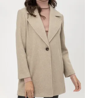 Preppy Peacoat in Latte