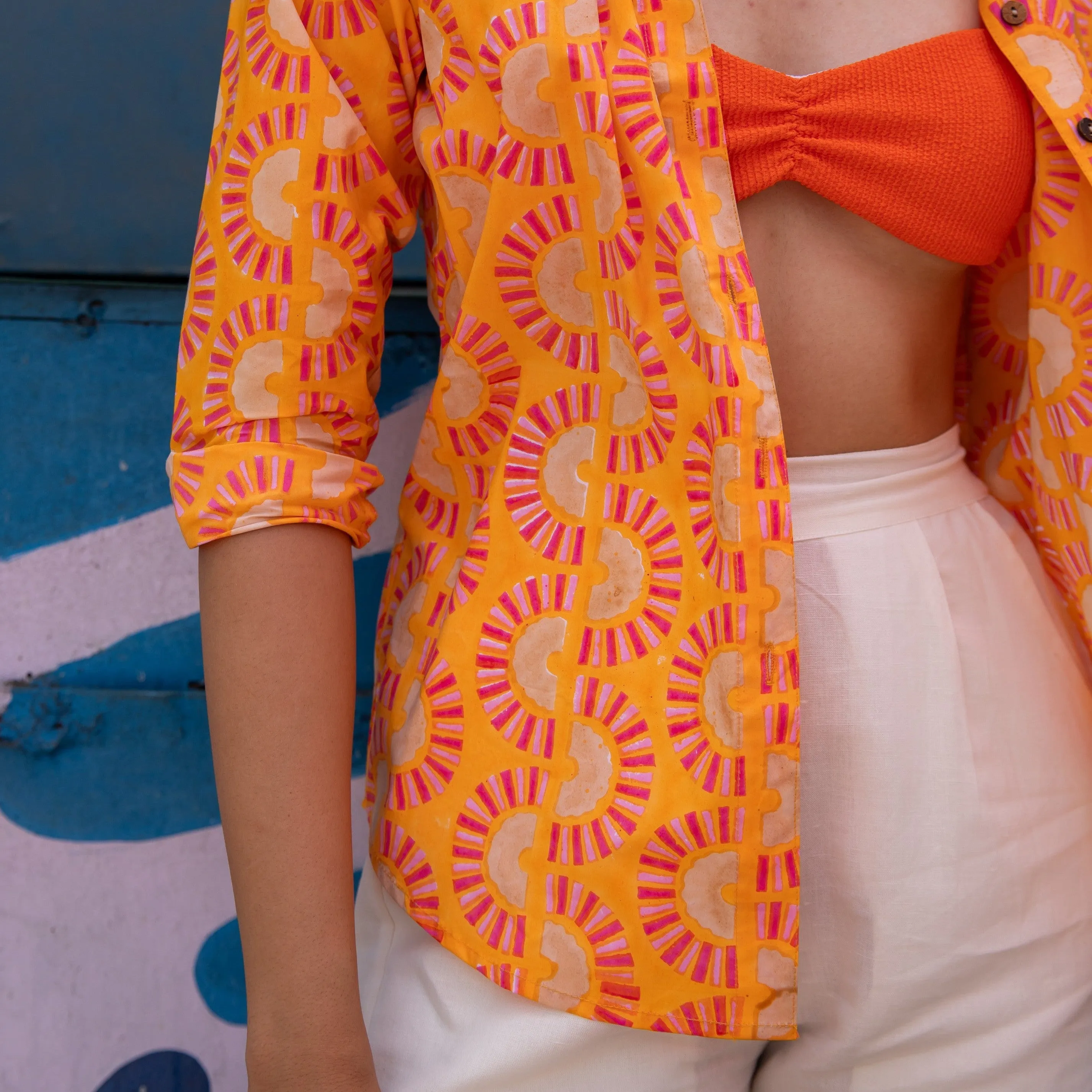 Rainbow Dreams Orange Cotton Shirt