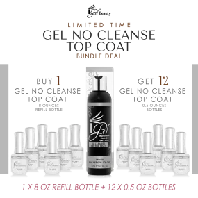 REFILL BUNDLE - IGEL NO CLEANSE TOP COAT - 8 OZ   12 FREE 0.5 OZ BOTTLES