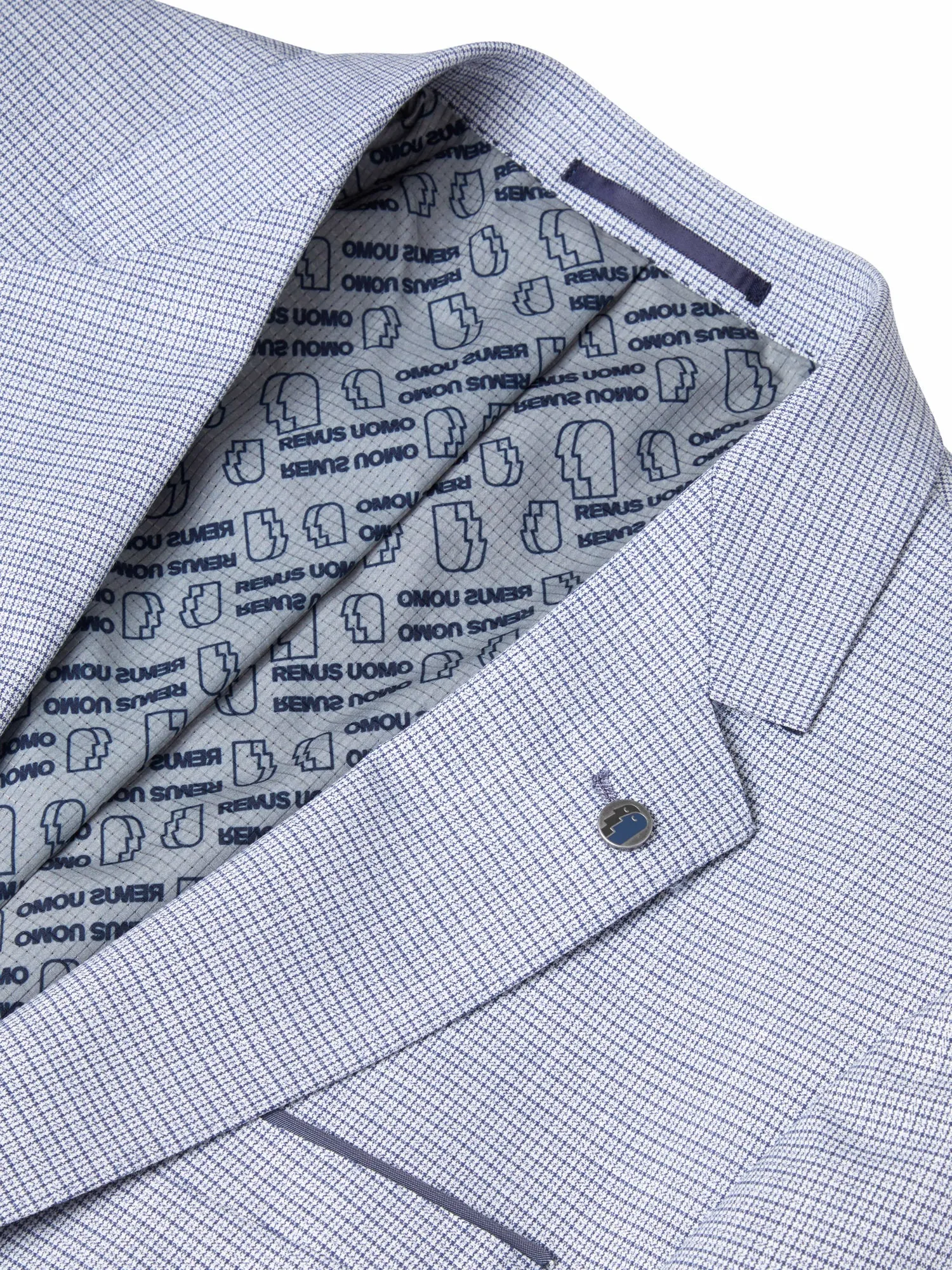 Remus Uomo Petro Tapered Fit Blazer Jacket - Sky Blue