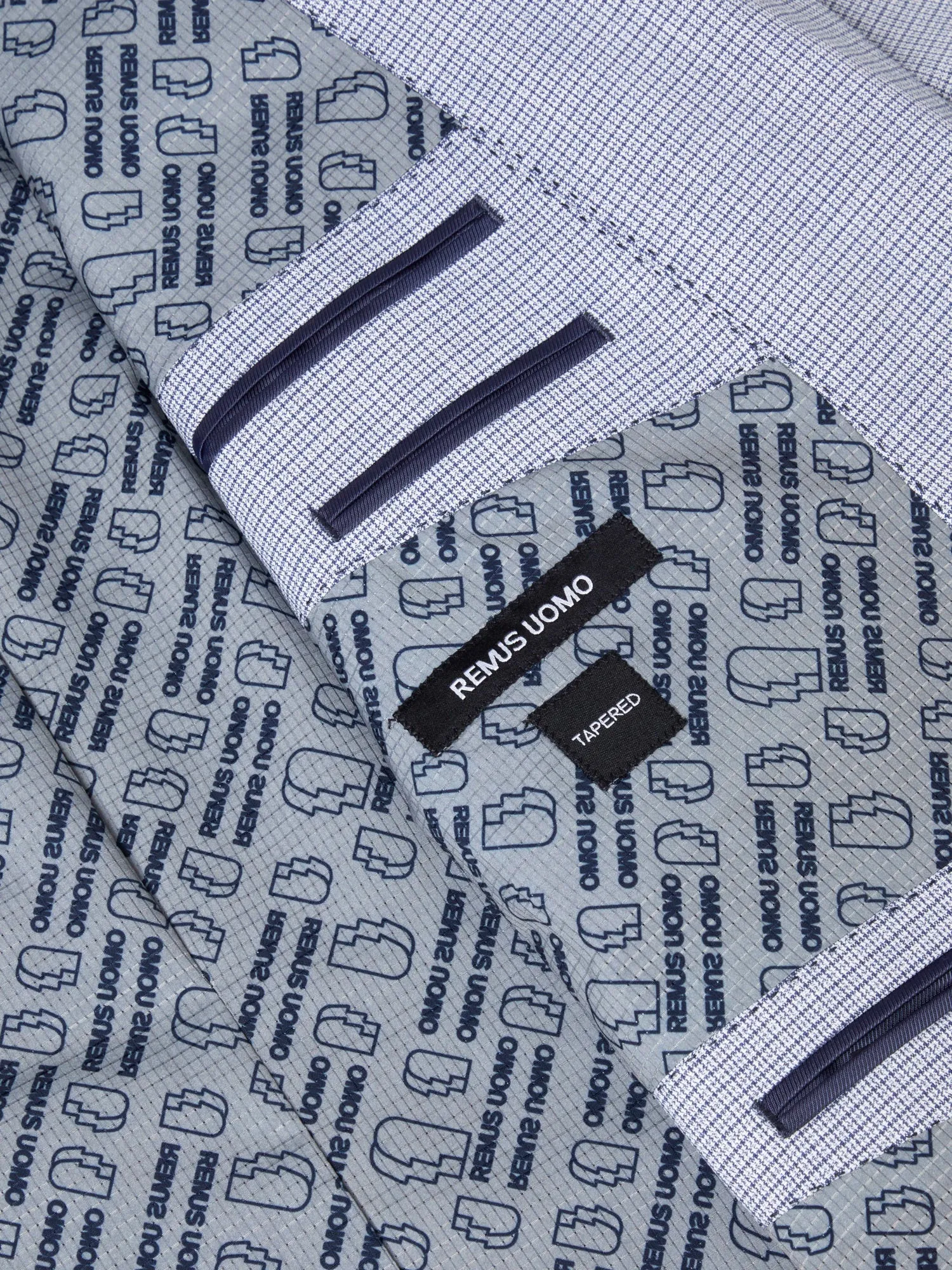 Remus Uomo Petro Tapered Fit Blazer Jacket - Sky Blue