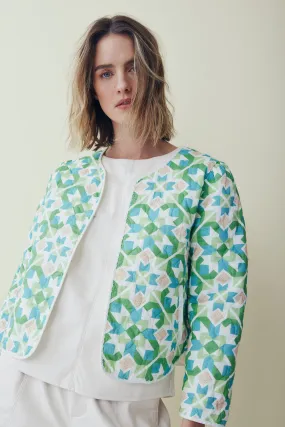 Rosalyn green patchwork jacket