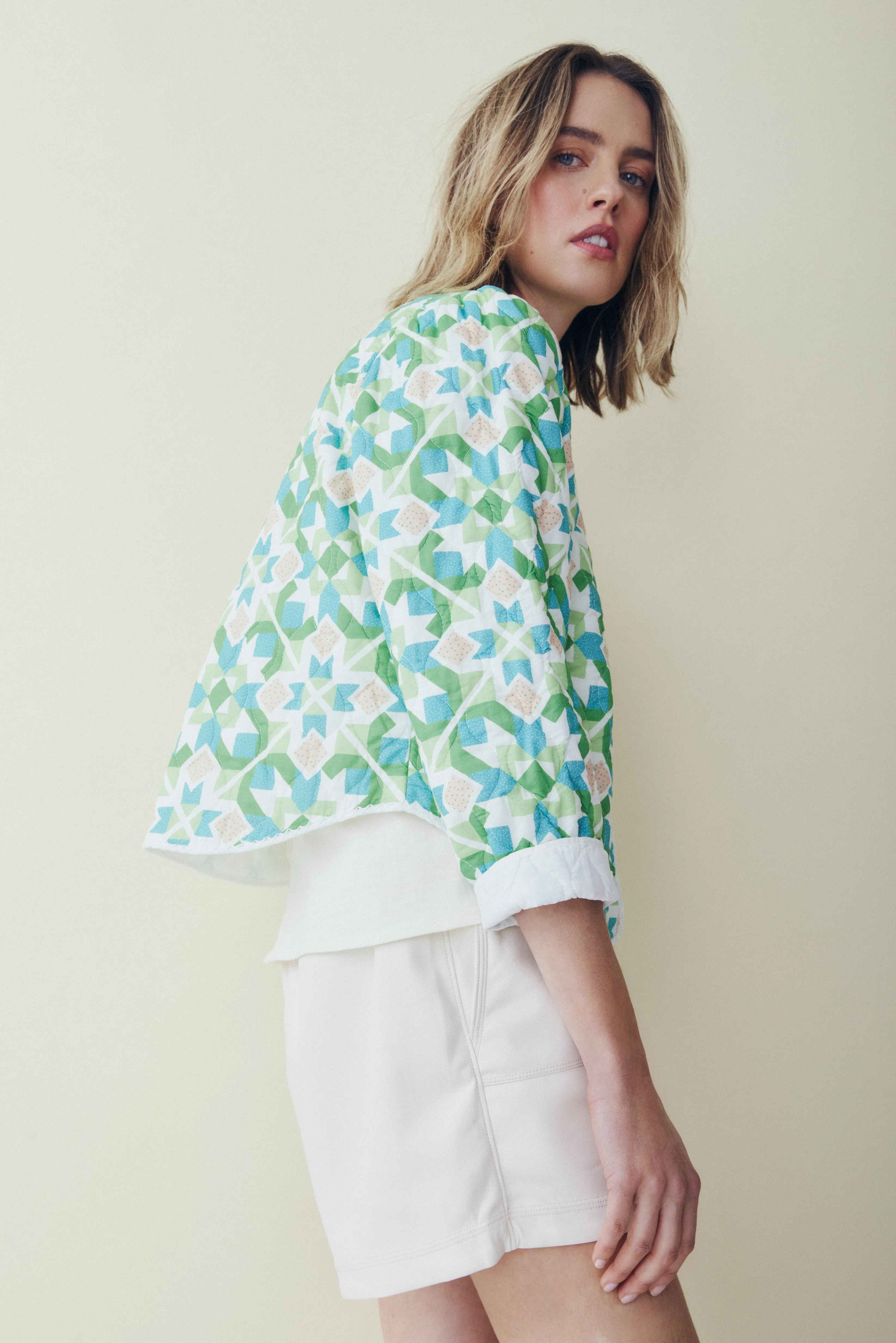 Rosalyn green patchwork jacket